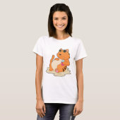 Katzenstrandgetränk Sommer T-Shirt (Vorne ganz)