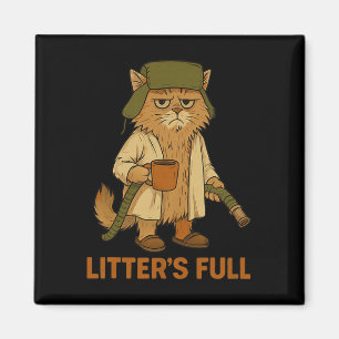 Katzenstreu voll lustige Katzenliebhaber Weihnacht Magnet