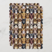 Katzenstruktur Einladung (Vorne/Hinten)