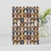 Katzenstruktur Einladung (Stehend Vorderseite)