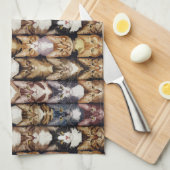 Katzenstruktur Geschirrtuch (Viertel Falte)