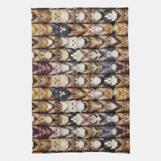 Katzenstruktur Geschirrtuch (Vertikal)