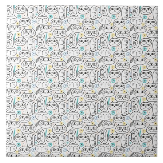 Katzenstruktur Keramik Fliese (Vorderseite)