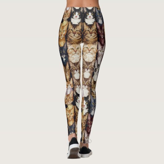 Katzenstruktur Leggings (Rückseite)
