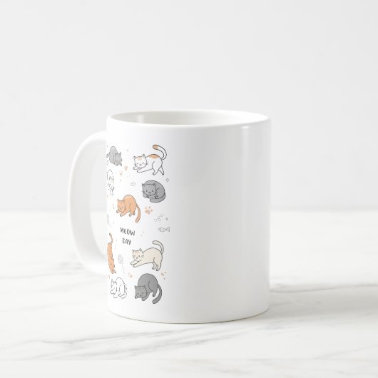 Katzentag Kaffeetasse (Vorderseite Links)
