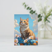 Katzentag Postkarte (Stehend Vorderseite)