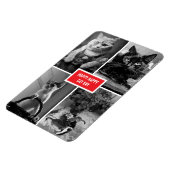 Katzentag schwarz weiß rot  magnet (Linke Seite)