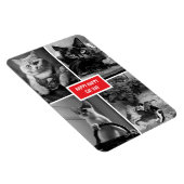 Katzentag schwarz weiß rot  magnet (Rechte Seite)