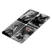 Katzentag schwarz weiß rot  magnet (Linke Seite)
