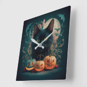 Katzentag Weihnachtsfeier. Design Quadratische Wanduhr (Winkel)