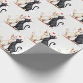 Katzentanz Geschenkpapier (Ecke)