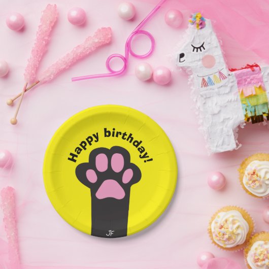 Katzentatze Pappteller (Party)