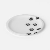 Katzentatzen Party-Papierplatte Pappteller (Schrägansicht)