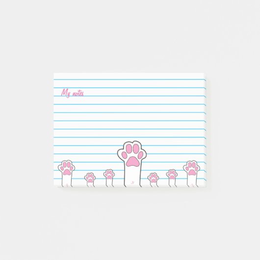 Katzentatzen Post-it Klebezettel (Vorderseite)