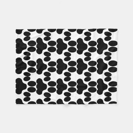 Katzentatzenmuster Fleecedecke (Vorderseite (Horizontal))