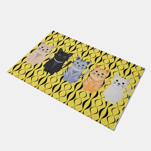 Katzenteam Türmatte, Adorable Cat Fußmatte (Schrägansicht)