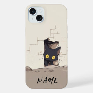 Katzentelefongehäuse nach dem Namen Ihres Haustier iPhone 15 Plus Hülle