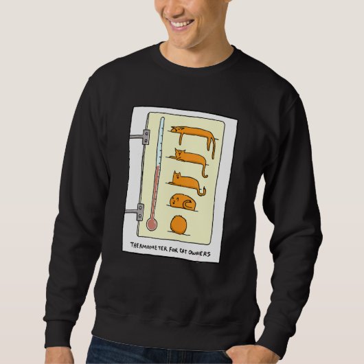 Katzenthermometer für Spaß und T - Sweatshirt (Vorderseite)
