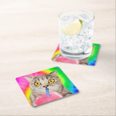 Katzentränke Rechteckiger Pappuntersetzer (Vor Ort)