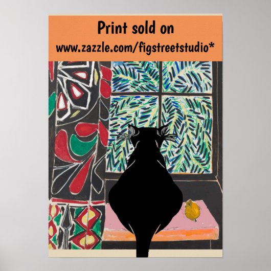 Katzenunterfenster nach dem Matisse-Poster Poster (Vorne)