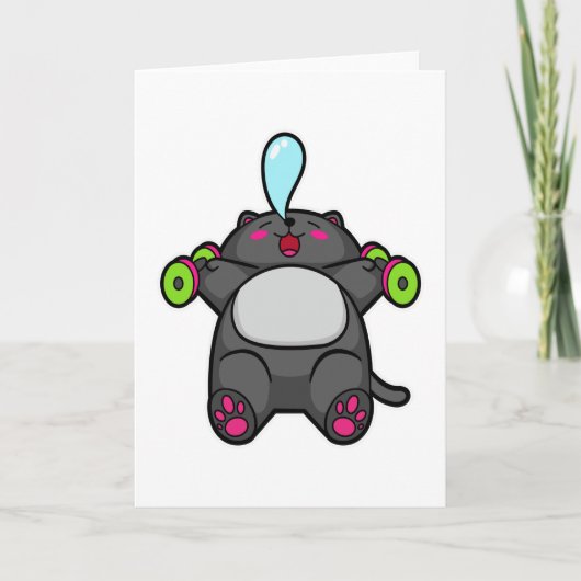 Katzenunterricht am Brustkorb mit Dumbells Karte (Vorderseite)