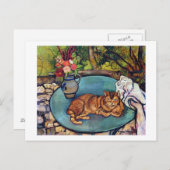 Katzenvase, Suzanne Valadon, Blume Postkarte (Vorne/Hinten)