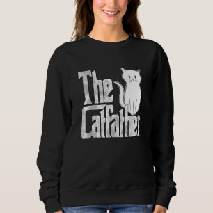 Katzenvater Der Katzenpate Cute Weiße Katze Vater Sweatshirt