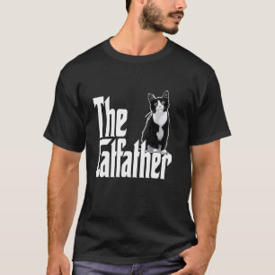 Katzenvater Der Katzenvater Süße Schwarz-Weiß-Katz T-Shirt