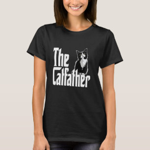 Katzenvater Der Katzenvater Süße Schwarz-Weiß-Katz T-Shirt