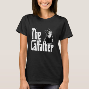 Katzenvater Der Katzenvater Süße Schwarz-Weiß-Katz T-Shirt