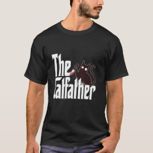 Katzenvater Der Katzenvater Verrückte schwarze Kat T-Shirt
