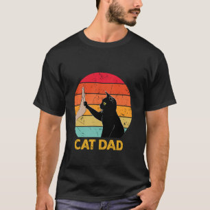 Katzenvater Lustiger Katzenliebhaber Schwarze Katz T-Shirt