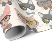 Katzenverpackungspapier Geschenkpapier (Rolleneckpunkt)