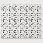 Katzenverpackungspapier, Katzen-Geschenkverpackung Geschenkpapier (Flach)