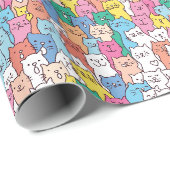 Katzenverpackungspapier, Katzen-Geschenkverpackung Geschenkpapier (Rolleneckpunkt)