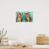 Katzenversöhnung, Louis Wain Poster (Küche)
