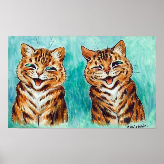 Katzenversöhnung, Louis Wain Poster (Vorne)