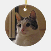 Katzenverzierung Keramikornament (Vorne)