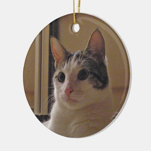 Katzenverzierung Keramikornament (Links)