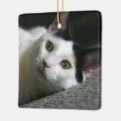 Katzenverzierung Keramikornament (Links)