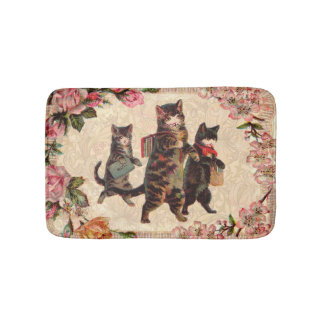 KatzenVintage Hübsche antike Kätzchen Badematte