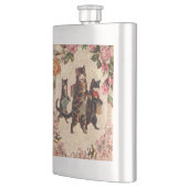 KatzenVintage Hübsche antike Kätzchen Flachmann (Links)