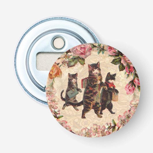KatzenVintage Hübsche antike Kätzchen Flaschenöffner (Vorderseite)