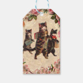 KatzenVintage Hübsche antike Kätzchen Geschenkanhänger (Vorderseite)