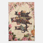 KatzenVintage Hübsche antike Kätzchen Handtuch (Vertikal)