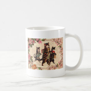 KatzenVintage Hübsche antike Kätzchen Kaffeetasse