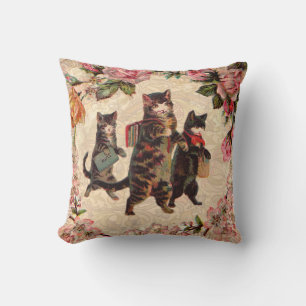 KatzenVintage Hübsche antike Kätzchen Kissen