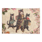 KatzenVintage Hübsche antike Kätzchen Kissenbezug (Rückseite)