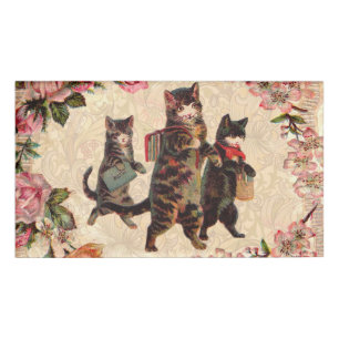 KatzenVintage Hübsche antike Kätzchen Namenschild