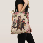 KatzenVintage Hübsche antike Kätzchen Tasche (Von Nahem)